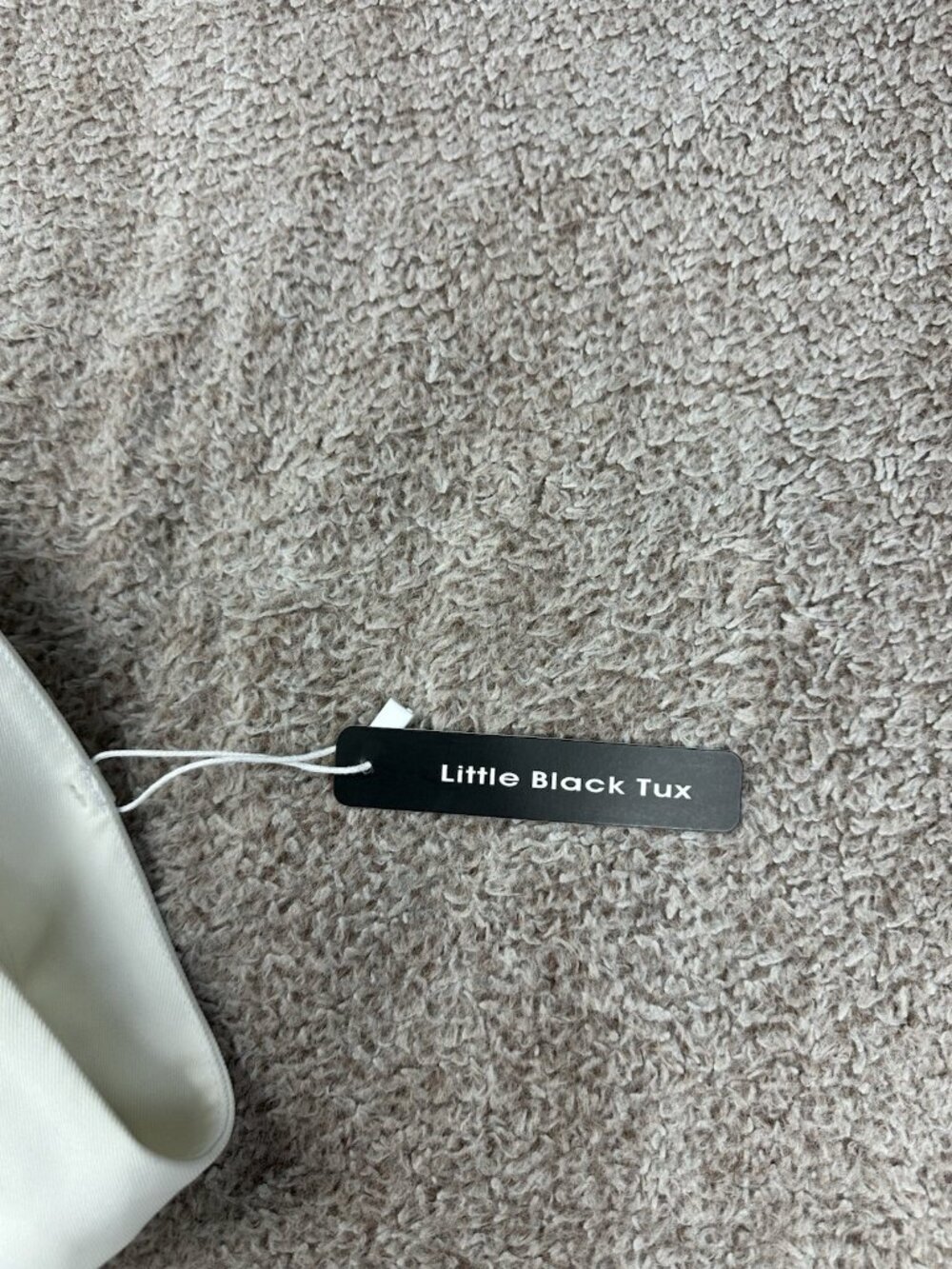 Little Black Tux Women's White Tuxedo Pants Black Side Stripe Size 16 NWT Formal - Picture 16 of 16